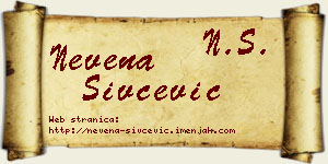 Nevena Sivčević vizit kartica